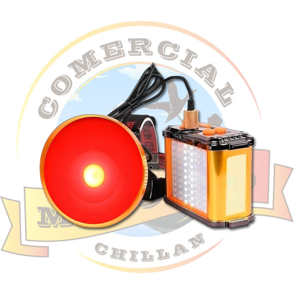 FOCO CAZA MONERO 800 WATTS LUZ ROJA